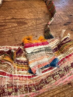 Handwoven Multicolor Boho Crossbody Bag - Fringe Accent new with out tag